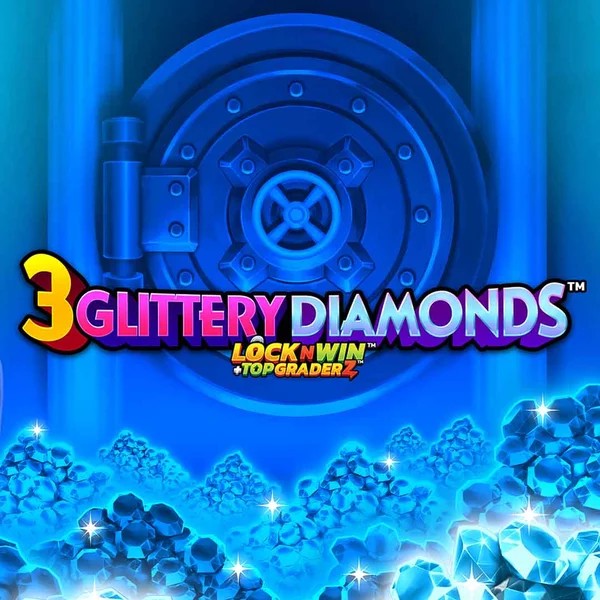 3 Glittery Diamonds casino game by PearFiction Studios – featured logo at Kingmaker Casino