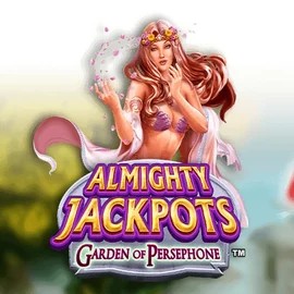 Almighty Jackpots: Garden of Persephone casino game by Novomatic – featured logo at Kingmaker Casino