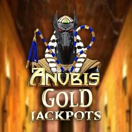 Anubis Gold Jackpots logo by Inspired Gaming at Kingmaker Casino