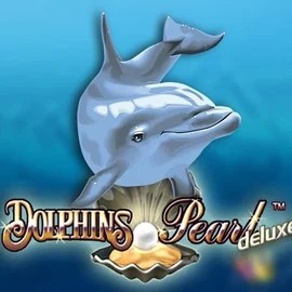 Dolphins Pearl Deluxe slot logo by Novomatic at Kingmaker Casino