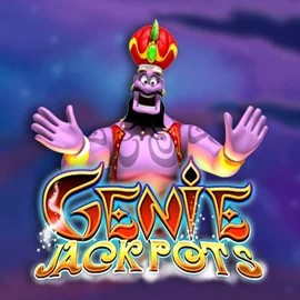 Genie Jackpots online game logo by Blueprint Gaming on www.king-maker-casino.org