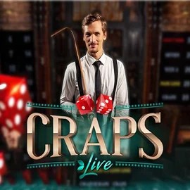 Official Live Casino logo: Live Craps by Evolution at Kingmaker Casino