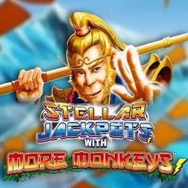 Official Jackpots logo: Stellar Jackpots with More Monkeys by Lightning Box Game at Kingmaker Casino