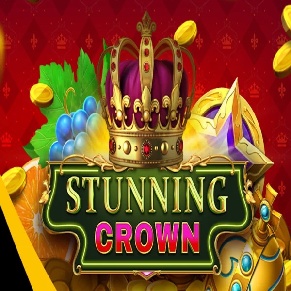 Stunning Crown slot logo by BF Games at Kingmaker Casino