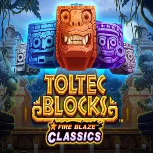 Fire Blaze: Toltec Blocks game by Rarestone Gaming – logo hosted on Kingmaker Casino